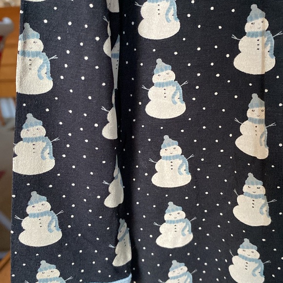 NWT Kickee Pants Coverall with 2 way zipper in Midnight Tiny Snowman - Picture 3 of 4